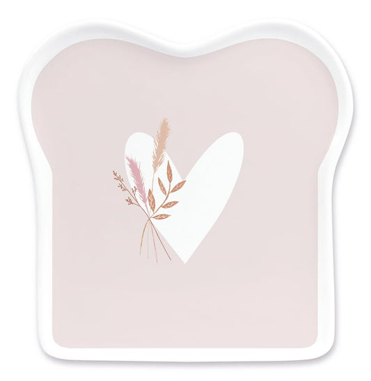 Grafik-Werkstatt Toast Plate with Saying | Porcelain | Heart with Bouquet