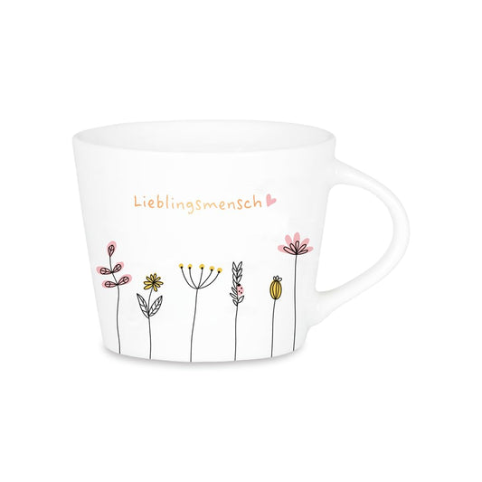 Grafik-Werkstatt Espresso-Tasse mit 100%Echtgold | Porzellan Tasse | 50 ml | Lieblingsmensch