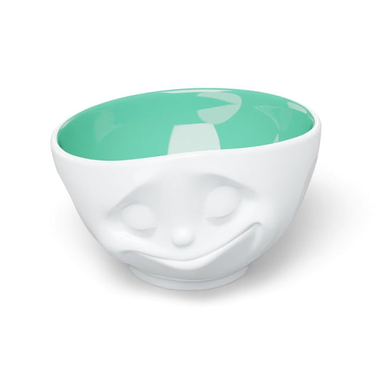 FIFTYEIGHT PRODUCTS / Tazze / Ciotola "Felice" (Porcellana, 500ml, bianca, interno menta, Made in Germany)