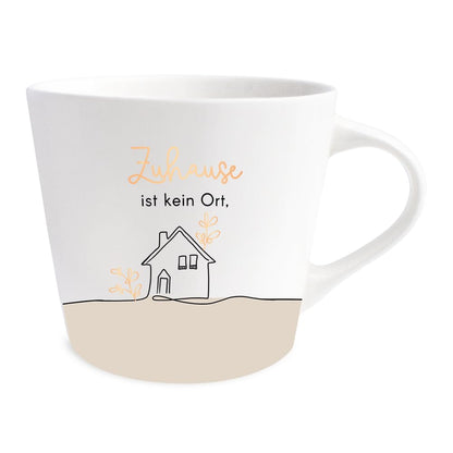 Tazza da caffè "Grafik-Werkstatt" con oro 100% vero | Tazza in porcellana | 420 ml | Casa