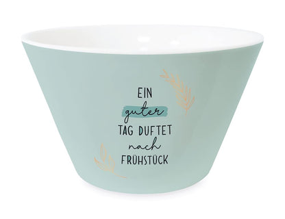 Graphic Workshop Muesli Bowl | with Real Gold | Porcelain | A good day smells like...