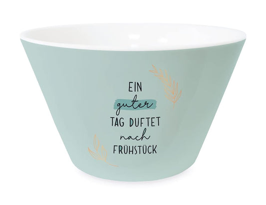 Grafik-Werkstatt Werkstatt Müsli-Schale | mit Echtgold | Porzellan | Ein guter Tag duftet...