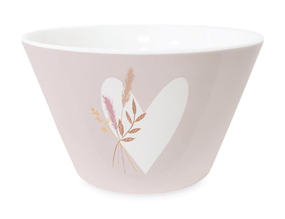 Grafik-Werkstatt Cereal Bowl | with Real Gold | Porcelain | Heart with Bouquet