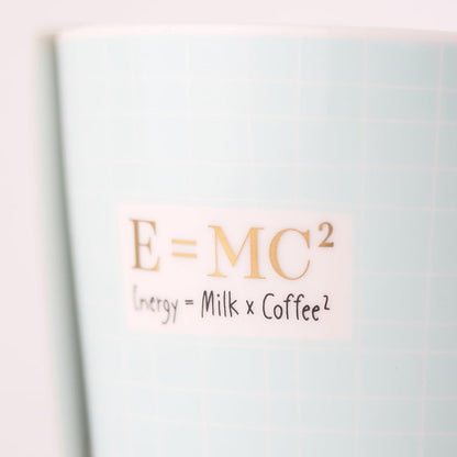 Tazza da caffè Grafik-Werkstatt con oro zecchino al 100% | Tazza in porcellana | 420 ml | E = MC²