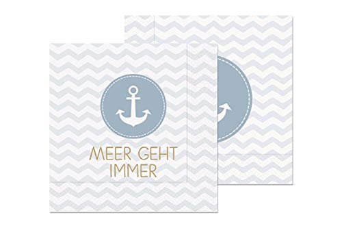 LaVida Napkins For You | 20 Pieces | 33x33 cm | Ocean is Always a Good Idea