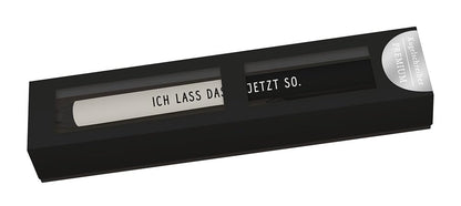 Grafik Werkstatt Kugelschreiber mit Drehmechanik in Geschenkbox, "Ich lass das jetzt so"
