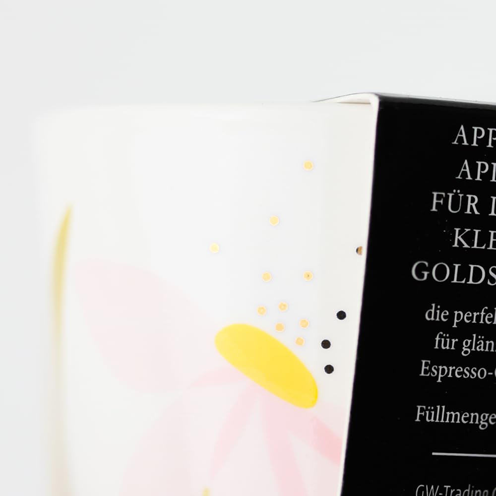 Grafik-Werkstatt Tazza da caffè con vero oro 100% | Tazza in porcellana | 420 ml | goditi