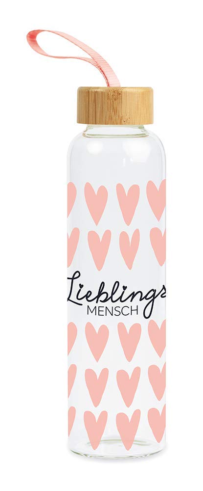 Grafik Werkstatt Borraccia in vetro con frase divertente | con laccetto | 550 ml