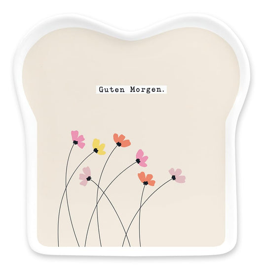 Grafik-Werkstatt Toast Plate with Saying | Porcelain | Good Morning