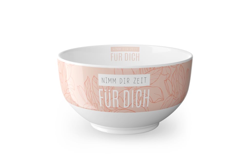 Geschenk Für Dich :-), Müslischale, Cerealien Schale, Porzellan, NIMM DIR ZEIT FÜR DICH