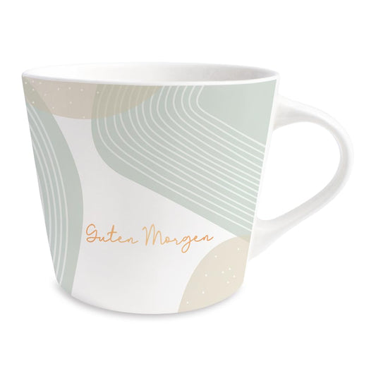 Graphics Workshop Coffee Mug with 100% Real Gold | Porcelain Mug | 420 ml | Good Morning