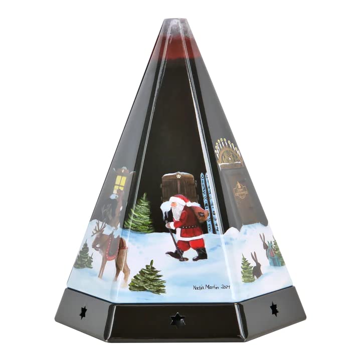 Crottendorf Incense Pyramid/Metal Incense Burner - with integrated incense cone holder for size M - Dimensions: 11.5 x 10 x 13.7 cm - Made in Germany