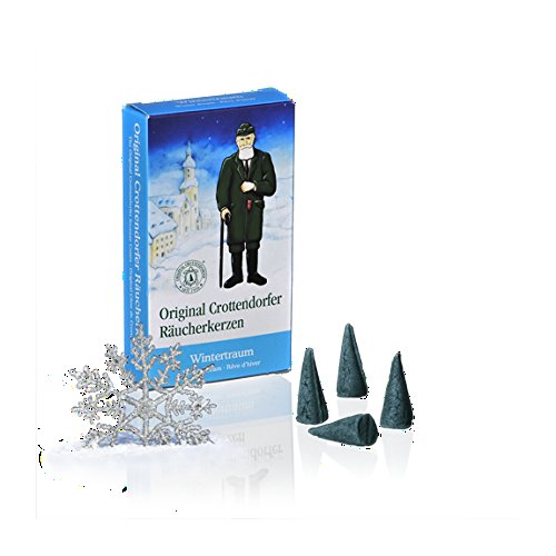Crottendorfer Räucherkerzen set da 4 (4 x 24 pezzi) Incenso natalizio, Sogno d'inverno, Mela alla cannella, Miele di bosco
