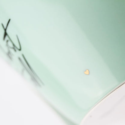 Graphic Workshop Muesli Bowl | with real gold | porcelain | you are great, Green