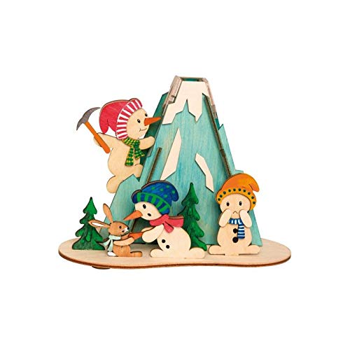Drechslerei Kuhnert - diversi set per il bricolage con motivo a pupazzo di neve - diverse misure - Made in Germany