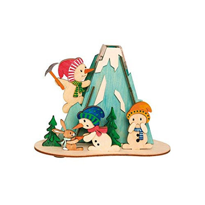 Drechslerei Kuhnert - diversi set per il bricolage con motivo a pupazzo di neve - diverse misure - Made in Germany