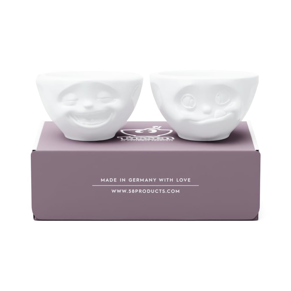 TASSEN.TV Kleines-Schälchen Set Nr. 3 100ml weiß lachend&lecker [A]