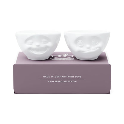 TASSEN.TV Kleines-Schälchen Set Nr. 3 100ml weiß lachend&lecker [A]