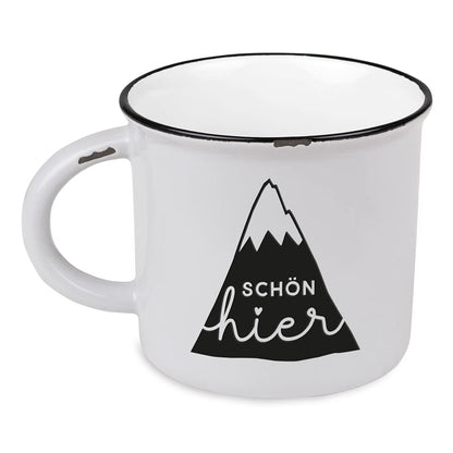Tazza da caffè vintage | Tazza in ceramica da regalare | 400 ml | Alpino