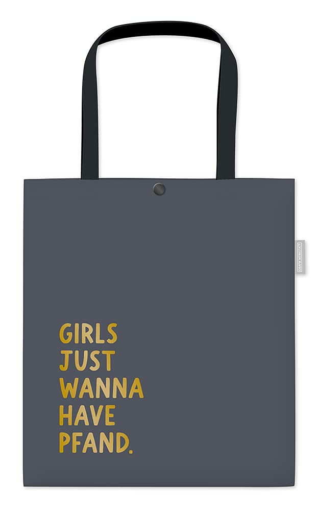 Grafik-Werkstatt Borsa in cotone unisex | Borsa tote con chiusura | "Girls" | grigio