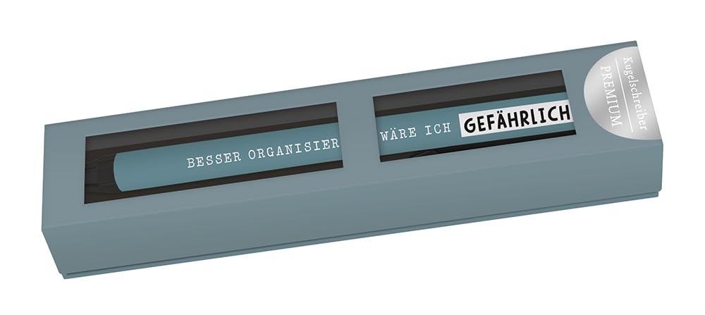 Grafik Werkstatt Kugelschreiber mit Drehmechanik in Geschenkbox, "Besser organisiert..."