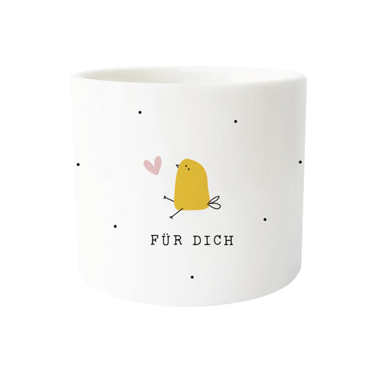 Grafik Werkstatt Vaso di fiori piccolo | mini vaso decorativo con pianta di carta | Ceramica