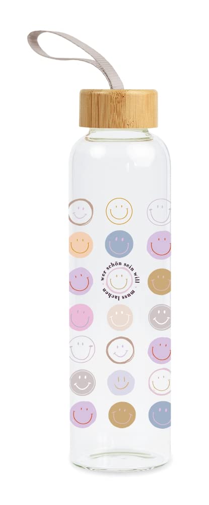 Grafik Werkstatt Borraccia in vetro con frase divertente | con laccetto | 550 ml