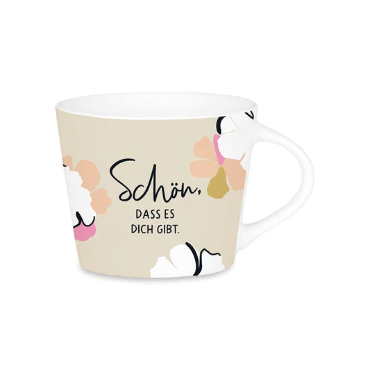 Grafik-Werkstatt Espresso-Tasse mit 100%Echtgold | Porzellan Tasse | 50 ml | Schön, dass es dich gibt