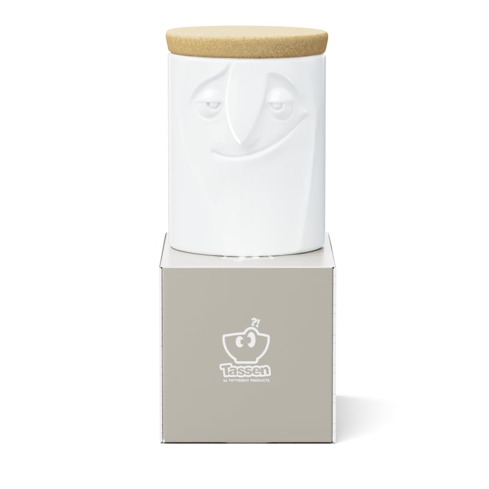 FIFTYEIGHT PRODUCTS / Mugs / Storage Jar "Charming" (Porcelain, 1700 ml, white, Made in Germany)