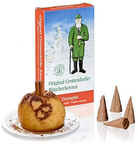 Crottendorfer Räucherkerzen 10er-Set (10 x 24 Stück) 5 x Weihnachtsduft + 5 x Zimtapfel