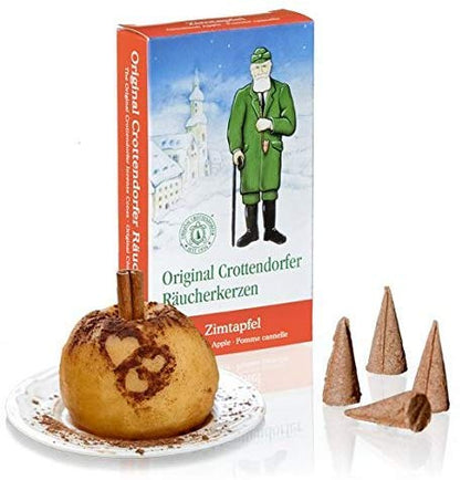 Crottendorfer Räucherkerzen 10er-Set (10 x 24 Stück) 5 x Weihnachtsduft + 5 x Zimtapfel