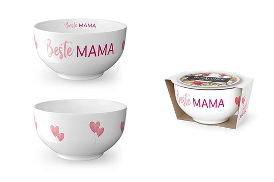 Regalo per te :-) Ciotola per cereali "Migliore mamma" D. 13cm H. 7cm Porcellana La Vida