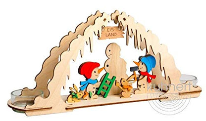 Drechslerei Kuhnert - diversi set per il bricolage con motivo a pupazzo di neve - diverse misure - Made in Germany