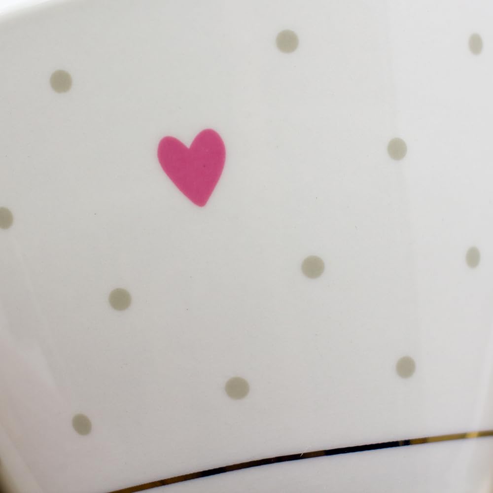 Grafik-Werkstatt Espresso Cup with 100% Real Gold | Porcelain Cup | 50 ml | Heart