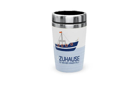 La Vida Thermos Mug to go | Stainless Steel | 240 ml | Home is where the anchor drops
