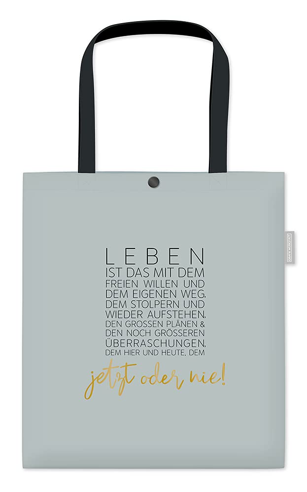 Grafik-Werkstatt Borsa in cotone unisex | Borsa tote con chiusura | "Vita..." | blu
