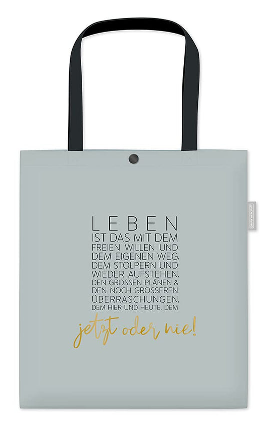 Grafik-Werkstatt Borsa in cotone unisex | Borsa tote con chiusura | "Vita..." | blu
