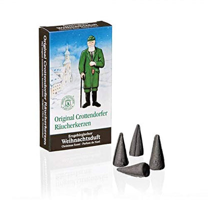 Crottendorfer Räucherkerzen 10er-Set (10 x 24 Stück) 5 x Weihnachtsduft + 5 x Zimtapfel