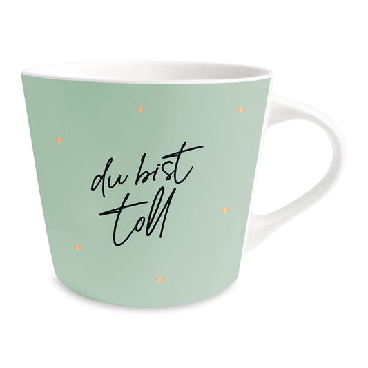 Graphic Workshop Coffee Mug with 100% Real Gold | Porcelain Mug | 420 ml | You are awesome