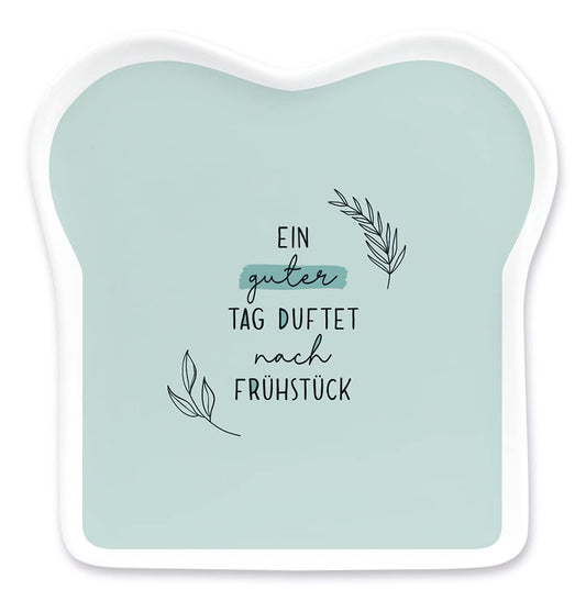 Graphics Workshop Toast Plate with Saying | Porcelain | A good day