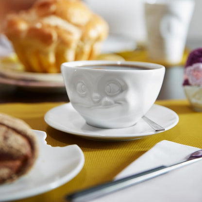 FIFTYEIGHT PRODUCTS / Cups / Coffee Cup "Delicious" (porcelain, 200 ml, white, Made in Germany)