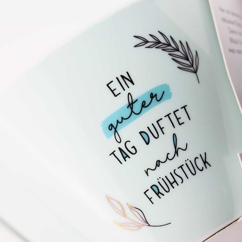 Graphic Workshop Muesli Bowl | with Real Gold | Porcelain | A good day smells like...