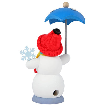 Kuhnert Smokerman/Incense Figurine Made of Wood - Snowman in Various Designs - Approx. 13 cm - Made in Germany