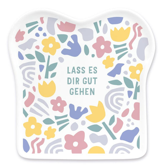 Graphics Workshop Toast Plate with Saying | Porcelain | Enjoy yourself