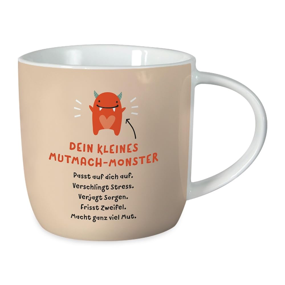 Tazza da caffè "Grafik-Werkstatt" con scritta, 300 ml | Tazza in porcellana | Mutmach-Monster