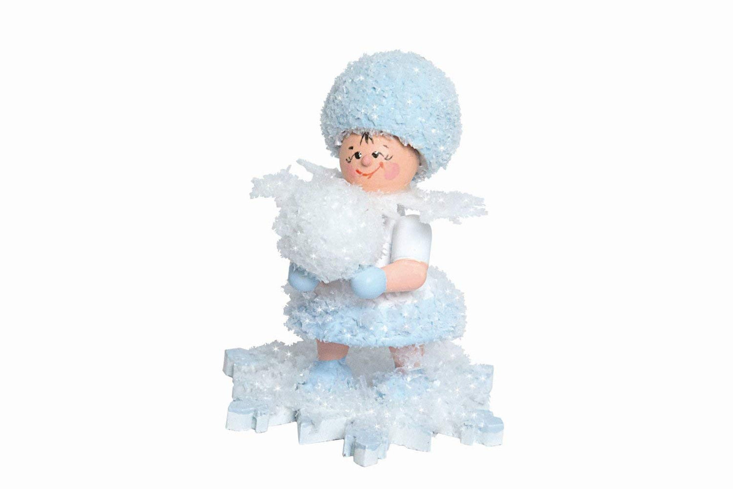 Kuhnert Woodturning Snowflake with Snow Globe - 5 cm
