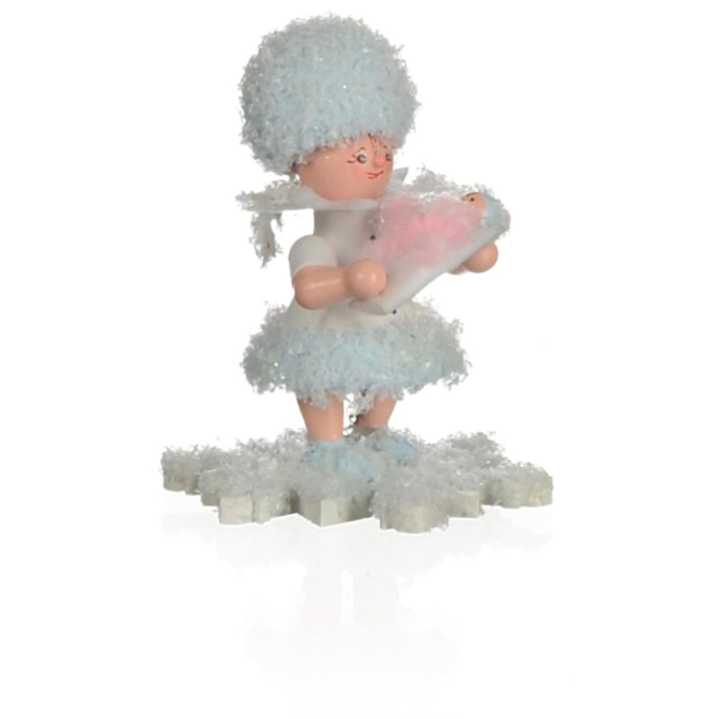Kuhnert Woodturning Snowflake with Baby Girl - 5 cm