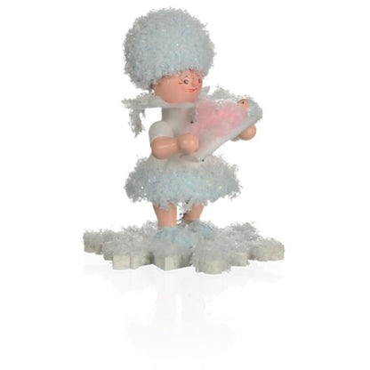 Kuhnert Woodturning Snowflake with Baby Girl - 5 cm