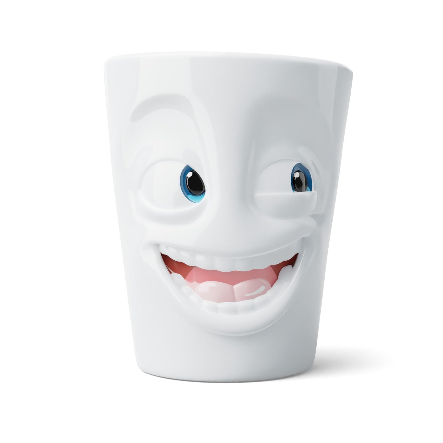 FIFTYEIGHT PRODUCTS / "Funny" Handled Mug - Movie Edition - (Porcelain, 350 ml, white, Made in Germany)