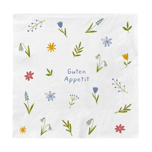 Tovaglioli Grafik Werkstatt con scritta | 20 pezzi | 12,5 x 12,5 cm | Buon appetito
